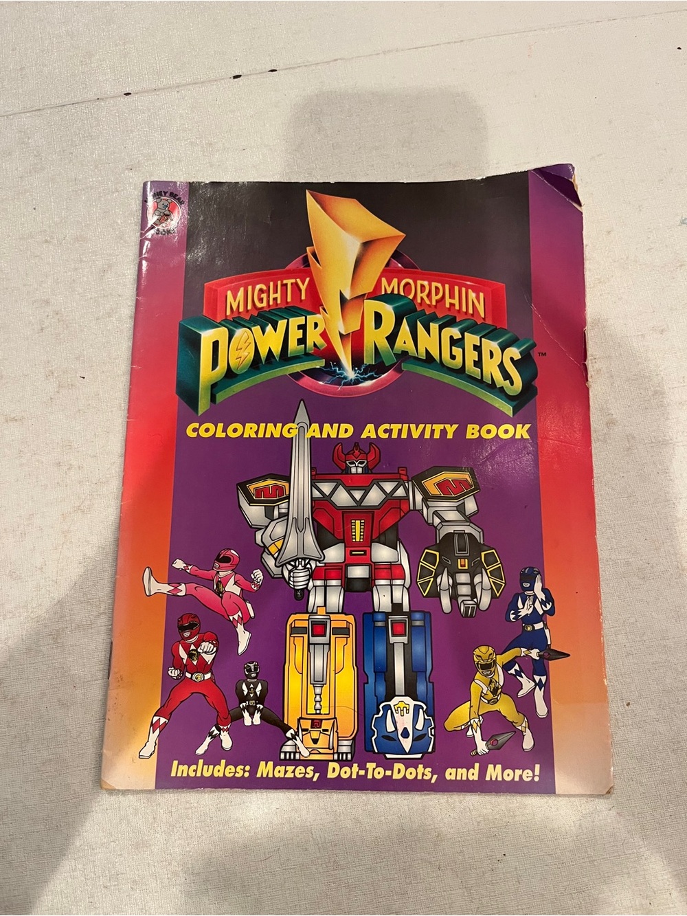 Vintage 1994 Mighty Morphin Power Ranger Coloring & Activity Book. Like new!